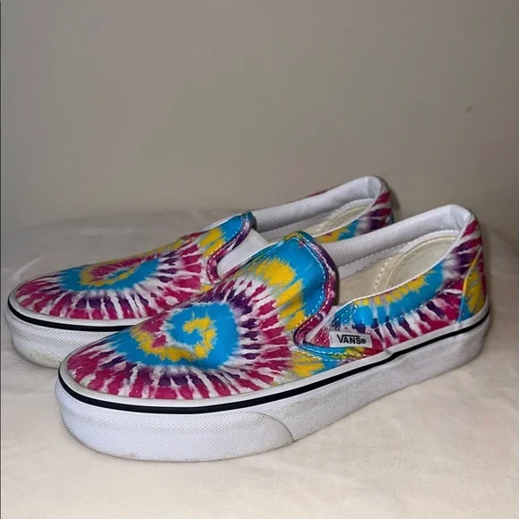 Vans Classic Slip-On Shoes – Tie-Dye Spiral – Women’s 5 / Men’s 3.5 - Picture 4 of 10